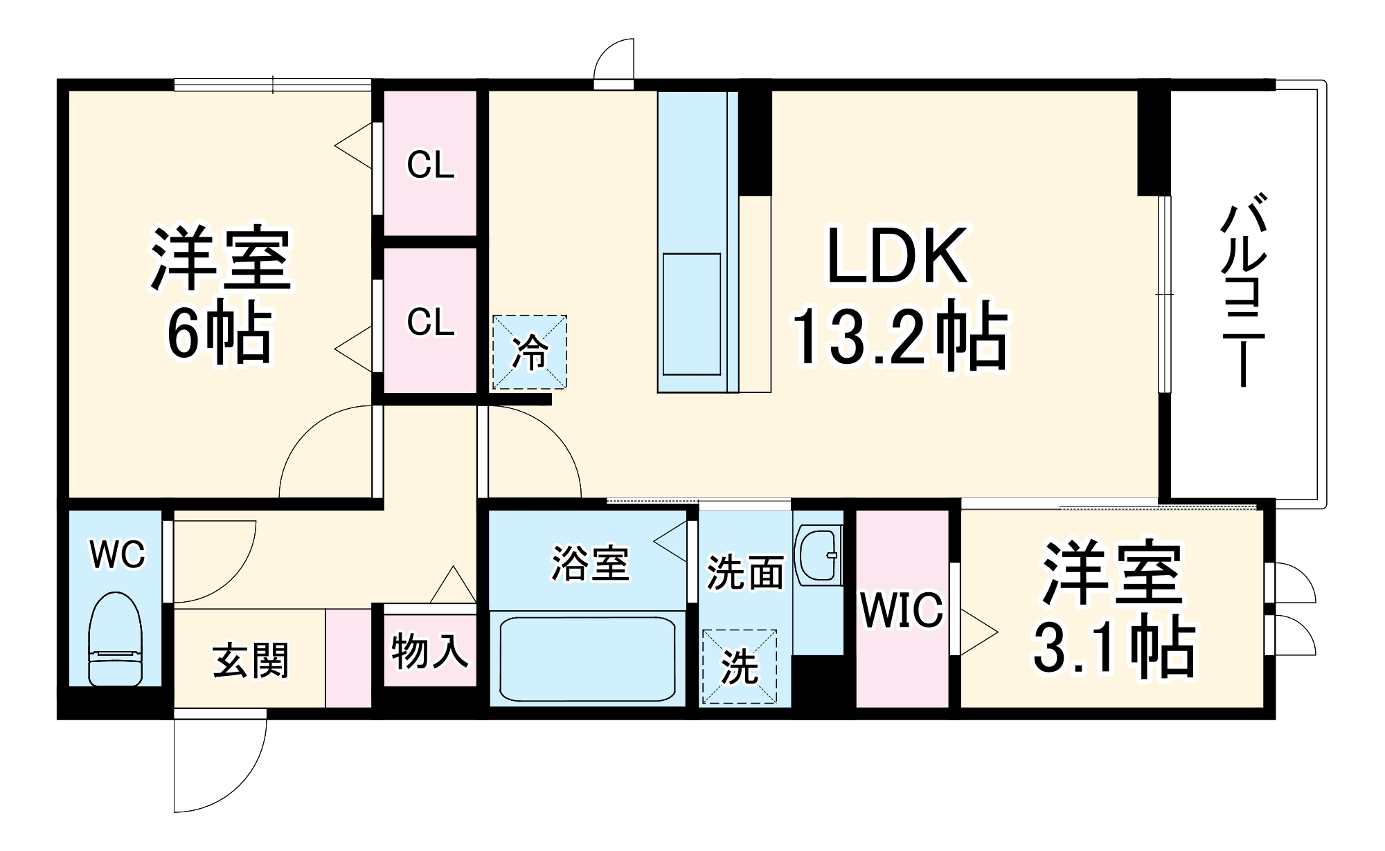 D-ROOM住吉 メゾン・ド・シャノワールの間取り