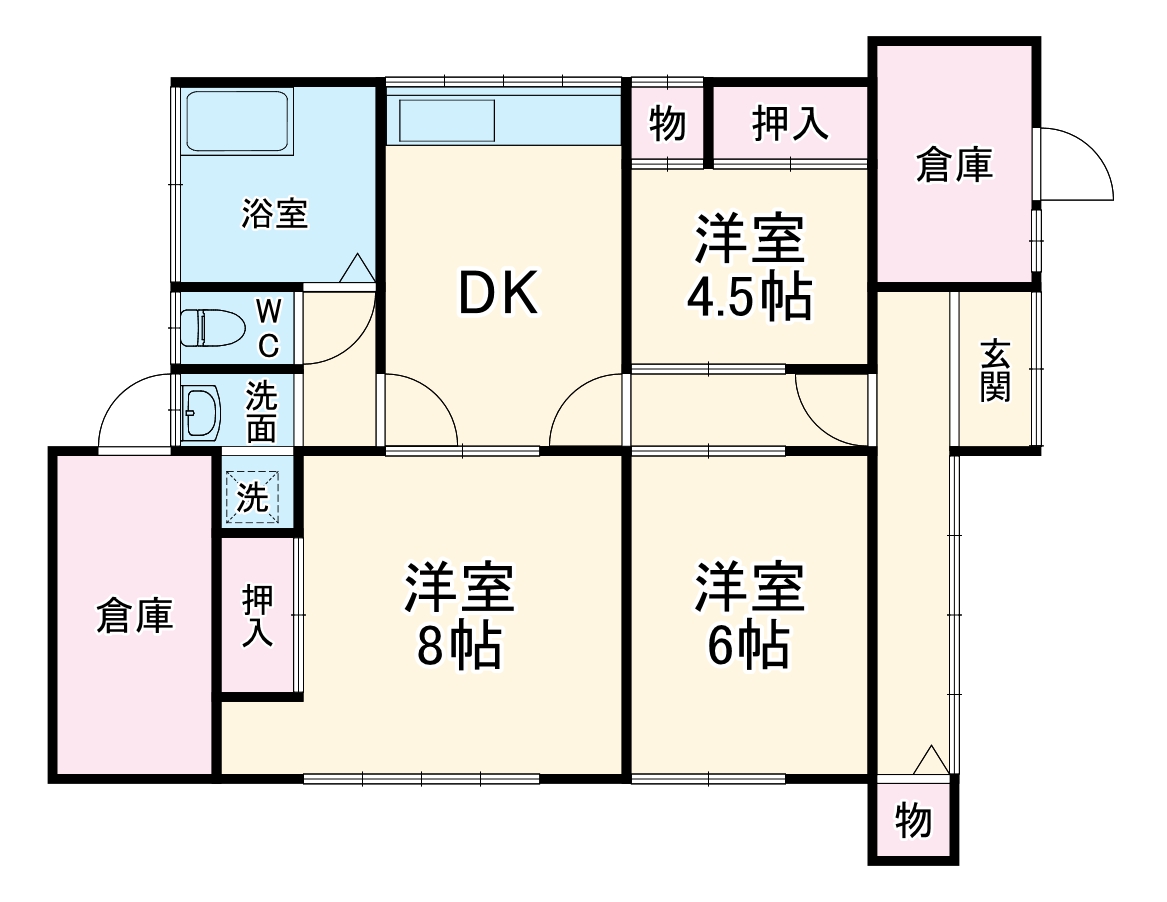 犢橋町貸家・1号室の間取り