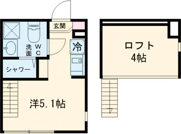 シェ ル サンキエム 堀切・105号室の間取り
