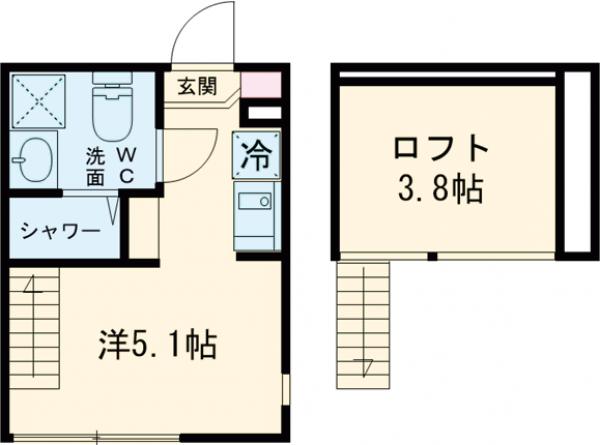 シェ ル サンキエム 堀切・205号室の間取り