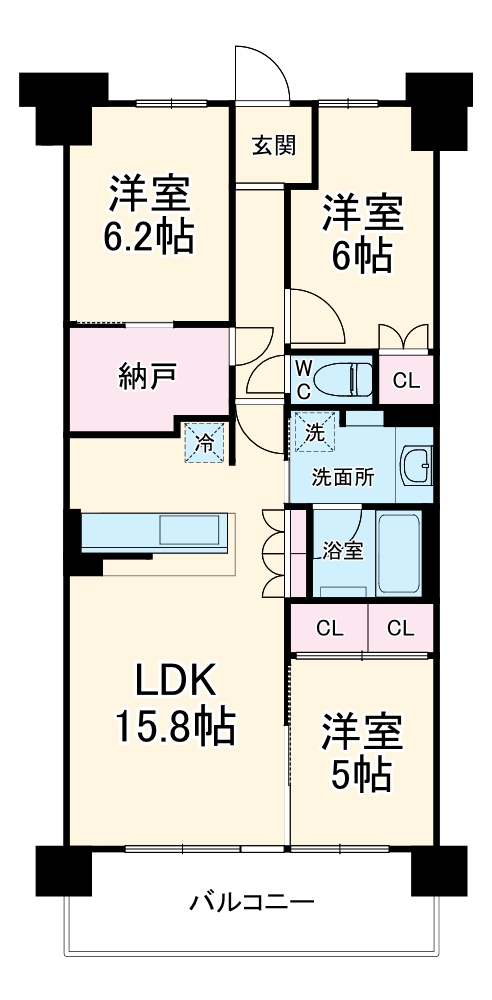 リビオシティ船橋高根台の間取り