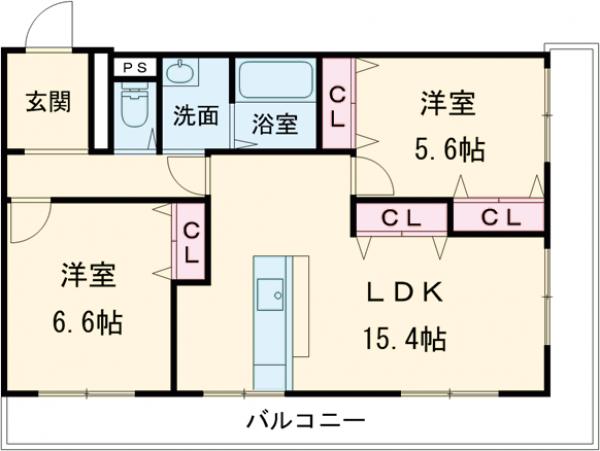 日商岩井国立マンションの間取り