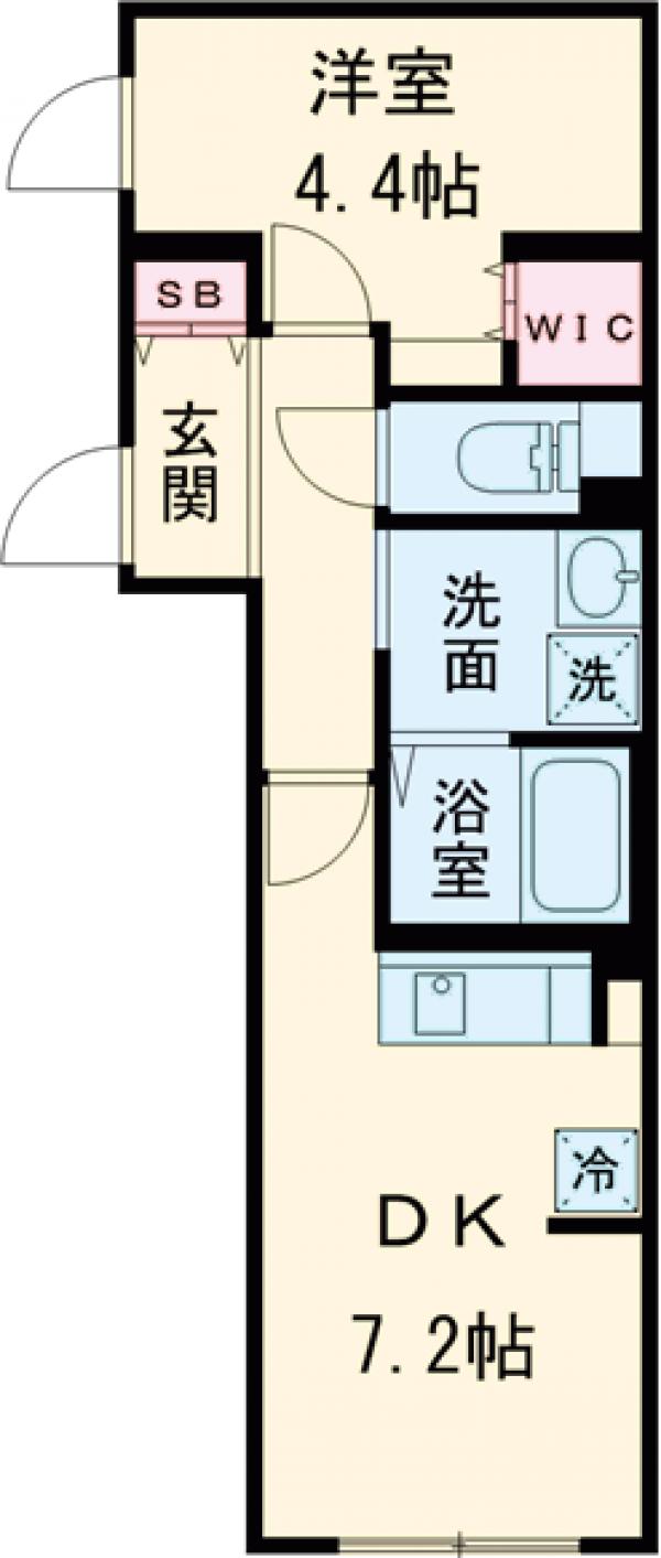 エクサム旗の台Ⅱ・102号室の間取り