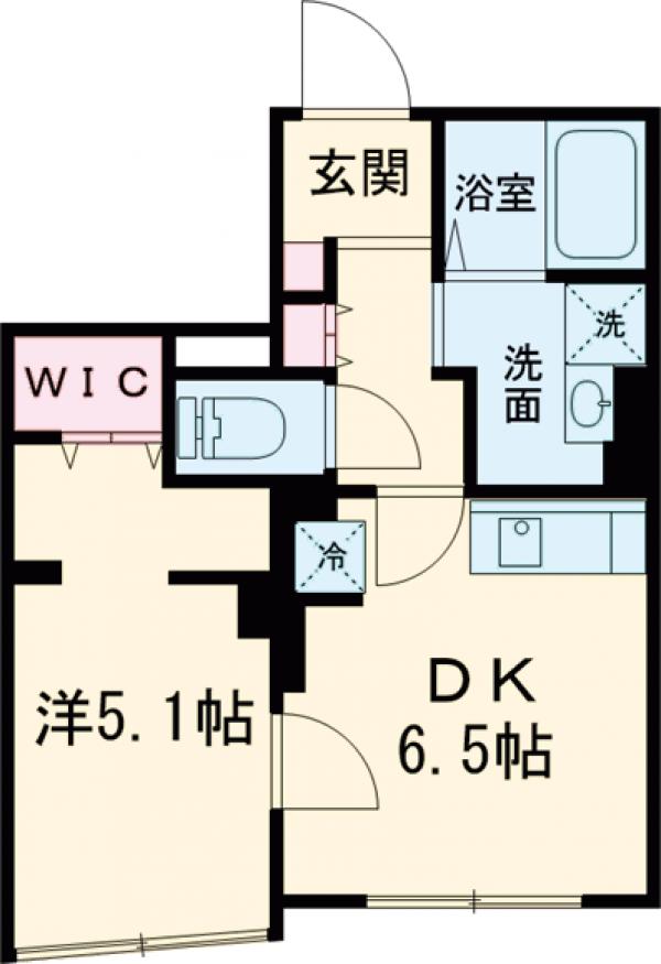 エクサム旗の台Ⅱ・103号室の間取り