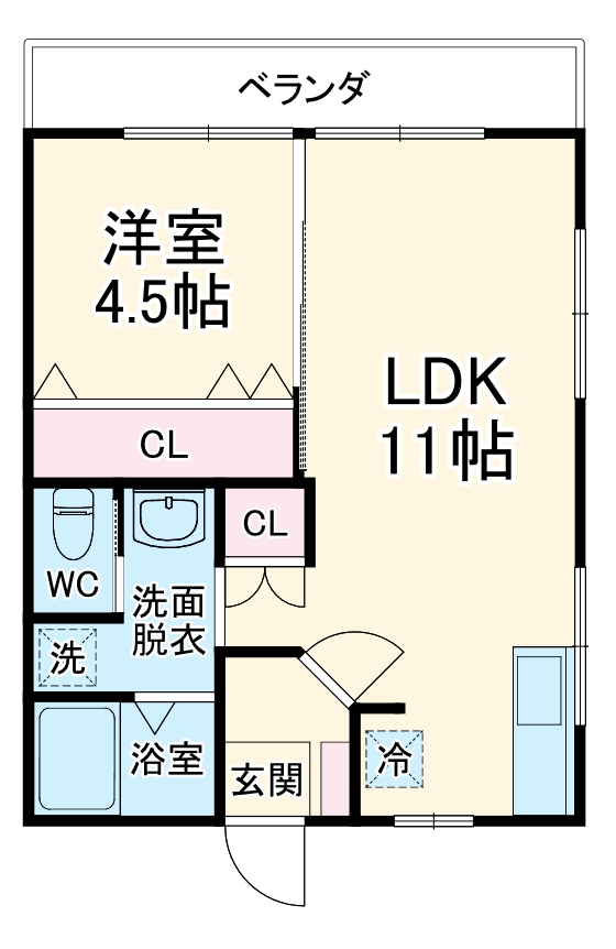 大野ハイツの間取り