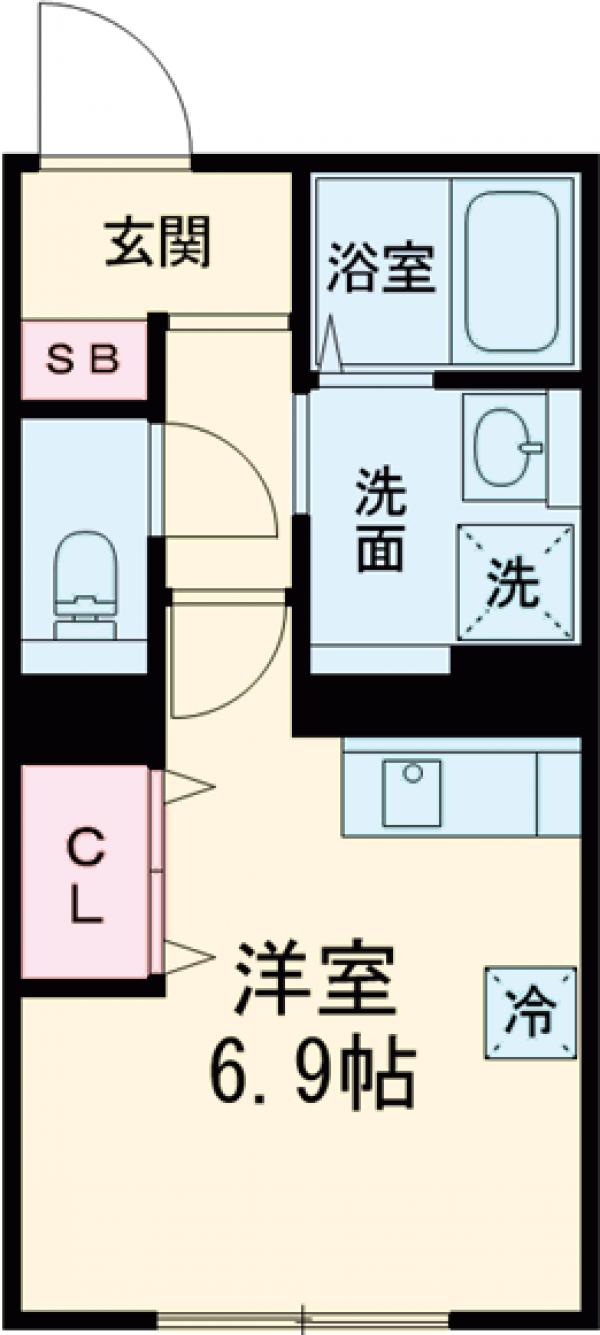 エクサム旗の台Ⅱ・303号室の間取り