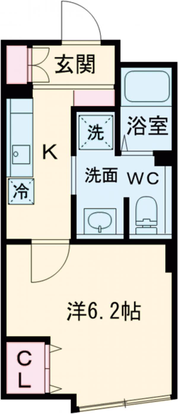 エクサム旗の台Ⅱ・304号室の間取り