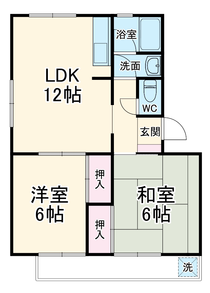 ハイツ明和 Aの間取り