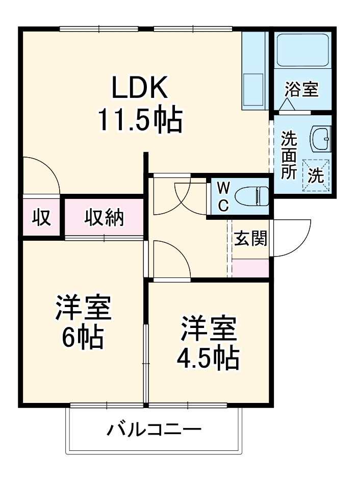 グランデール八坂の間取り