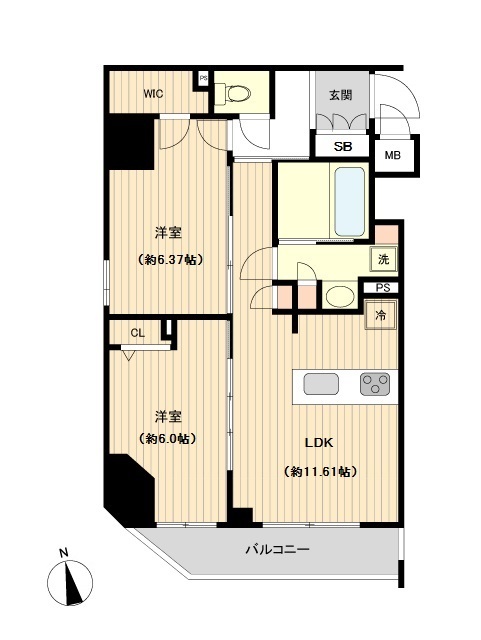 オーキッドレジデンス上野・603号室の間取り