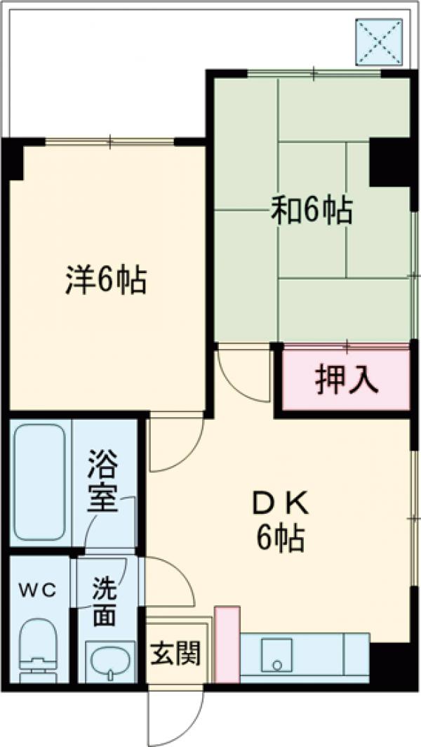 優和レジデンス・101号室の間取り