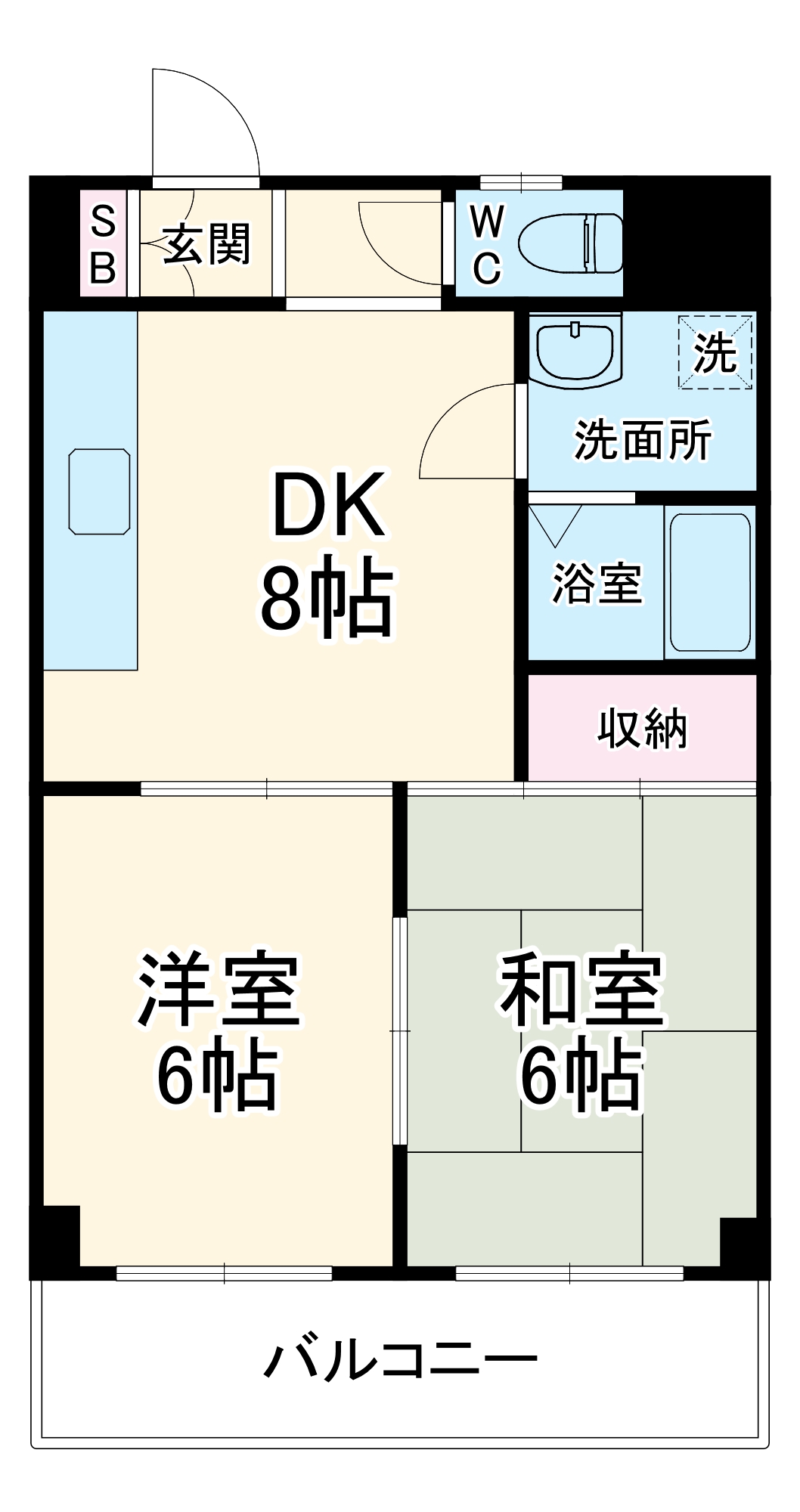 メゾン本厚木・302号室の間取り