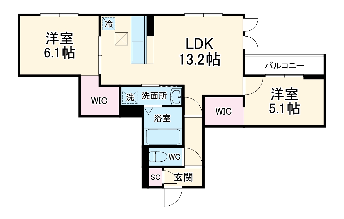 カーサ アリエッタの間取り