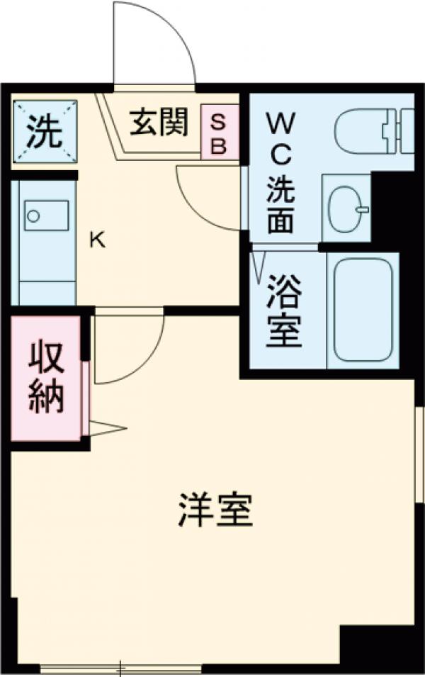 レクス大崎・101号室の間取り