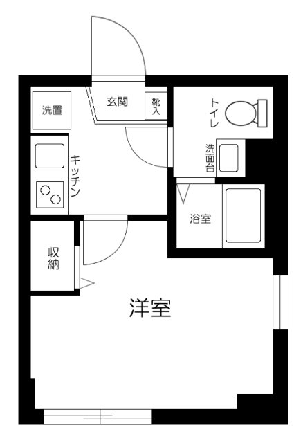 レクス大崎・201号室の間取り