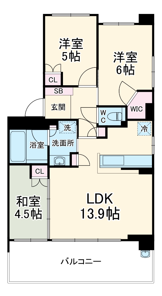 笠間の完工年月(2010年1月)築の賃貸マンションの間取り