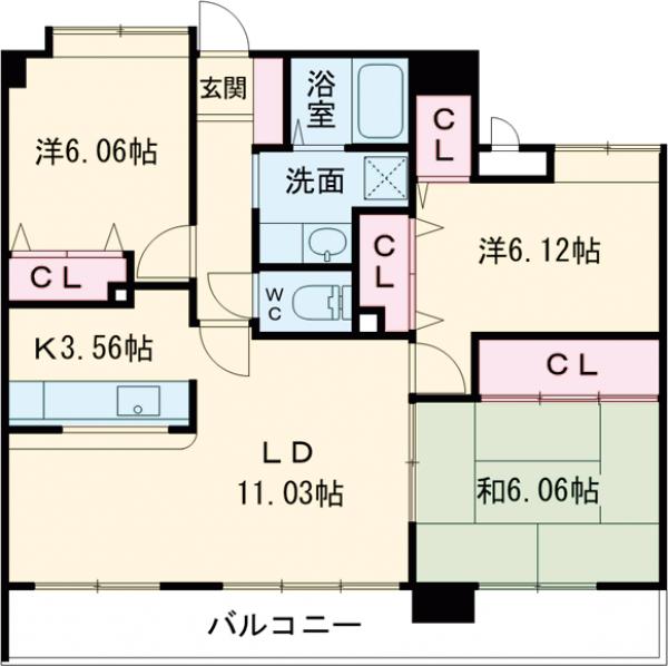 ラフィネ立川の間取り