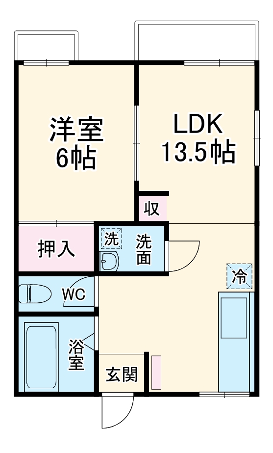 シャンブル土呂Aの間取り