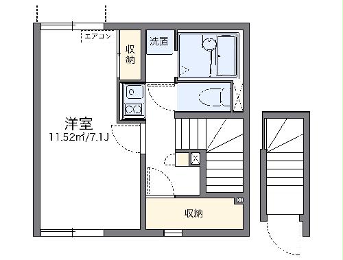 レオネクストピスティス・203号室の間取り