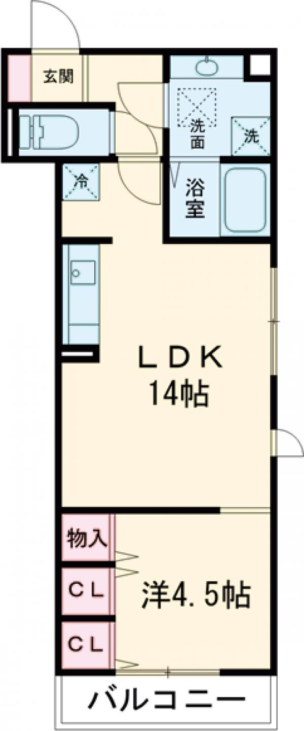 Ｓｏｌｅｉｌ　Ｌｅｖａｎｔ・302号室の間取り
