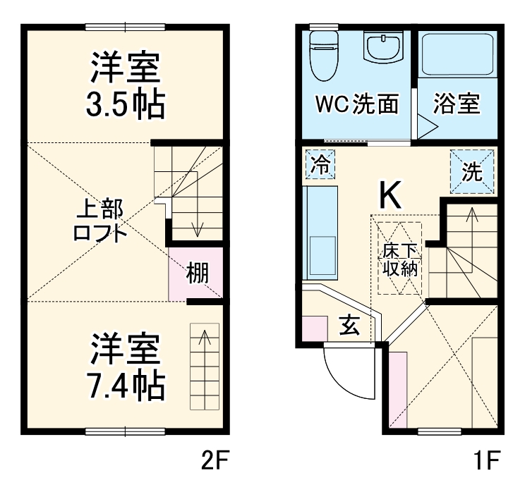 メゾンＫⅢ・102号室の間取り
