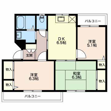 グランメール千本Cの間取り