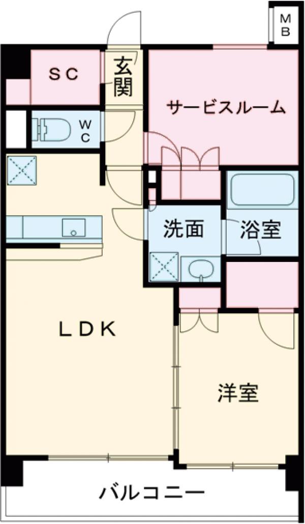 ラグゼナ平井ノース・510号室の間取り