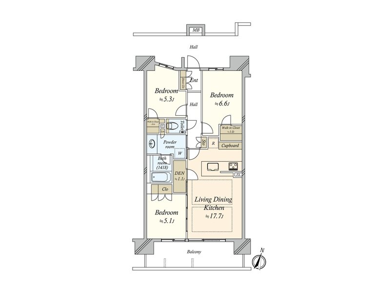 パークホームズ一社の間取り