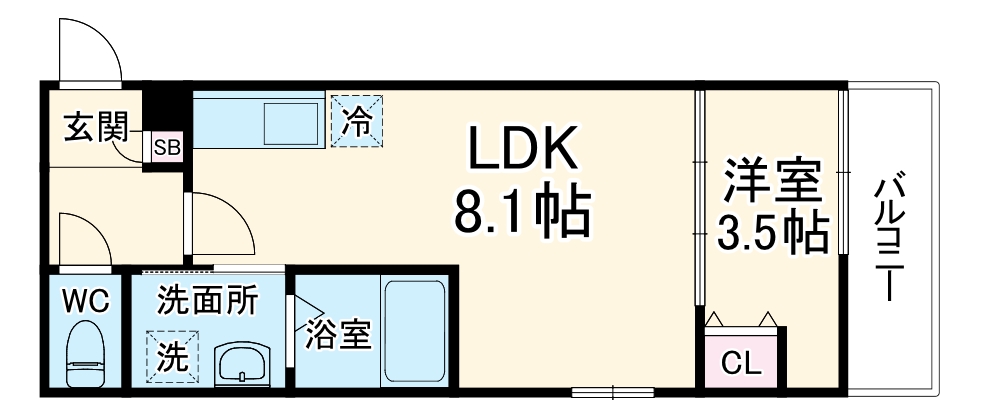 ALEGRIA古川橋Ⅱの間取り