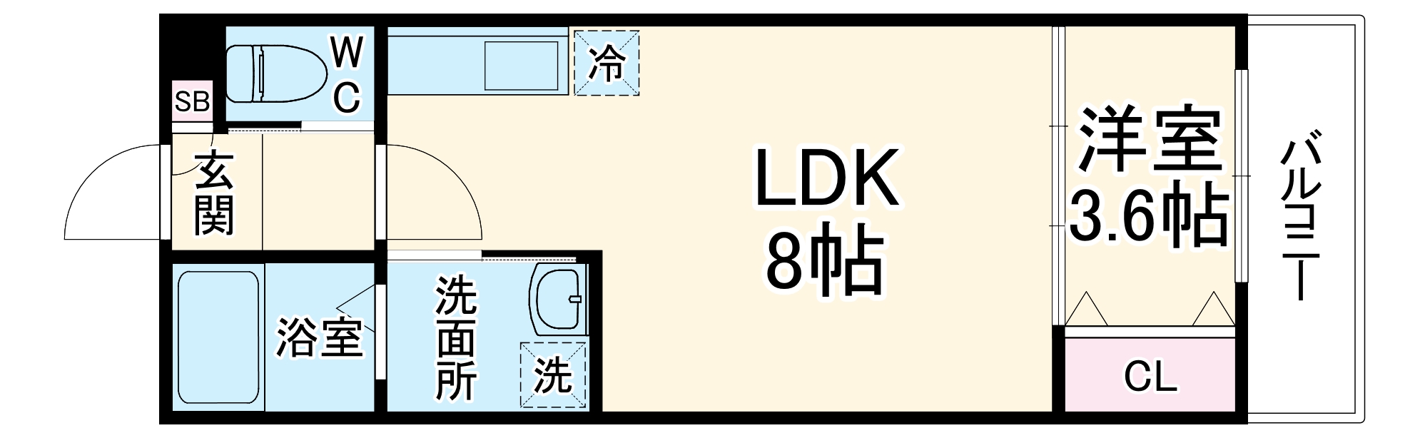 ALEGRIA古川橋Ⅱの間取り