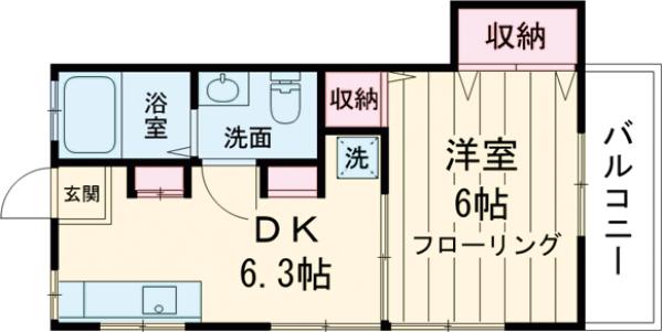 ハウス７・2-C号室の間取り