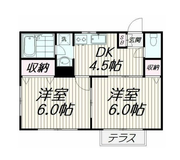 サンハイム久が原・103号室の間取り