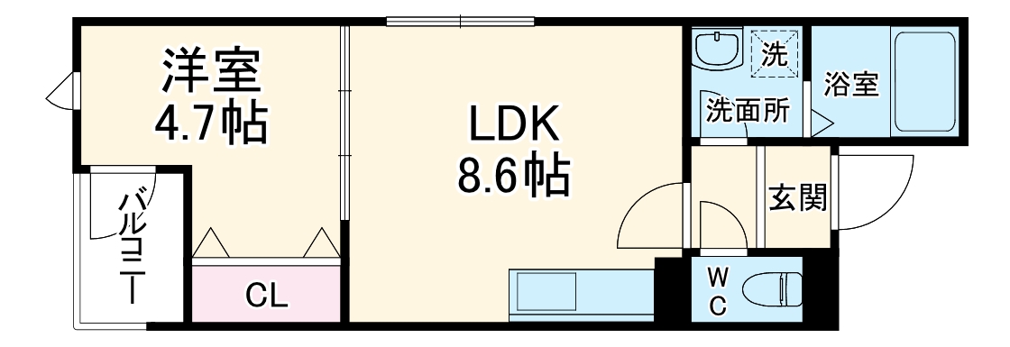 La-Crea曽根の間取り