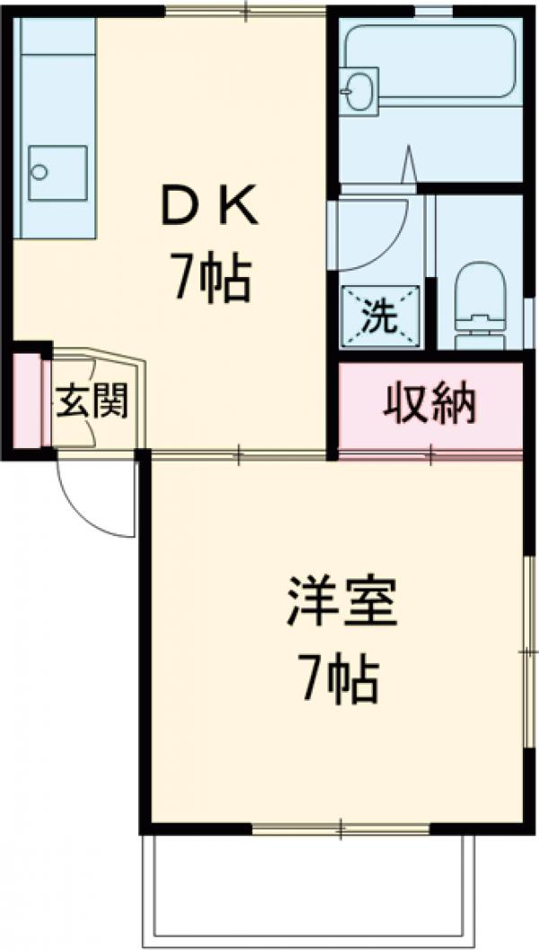 ファウンテンバレー・202号室の間取り