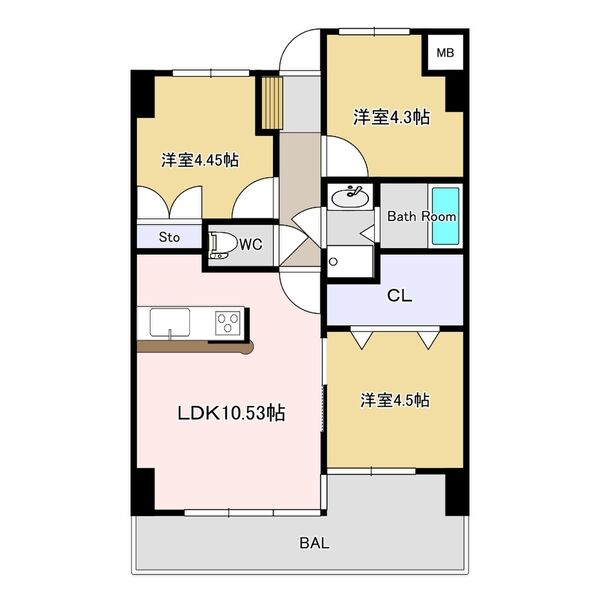 ホーユウパレス宇都宮の間取り