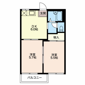クレセントＮ・203号室の間取り