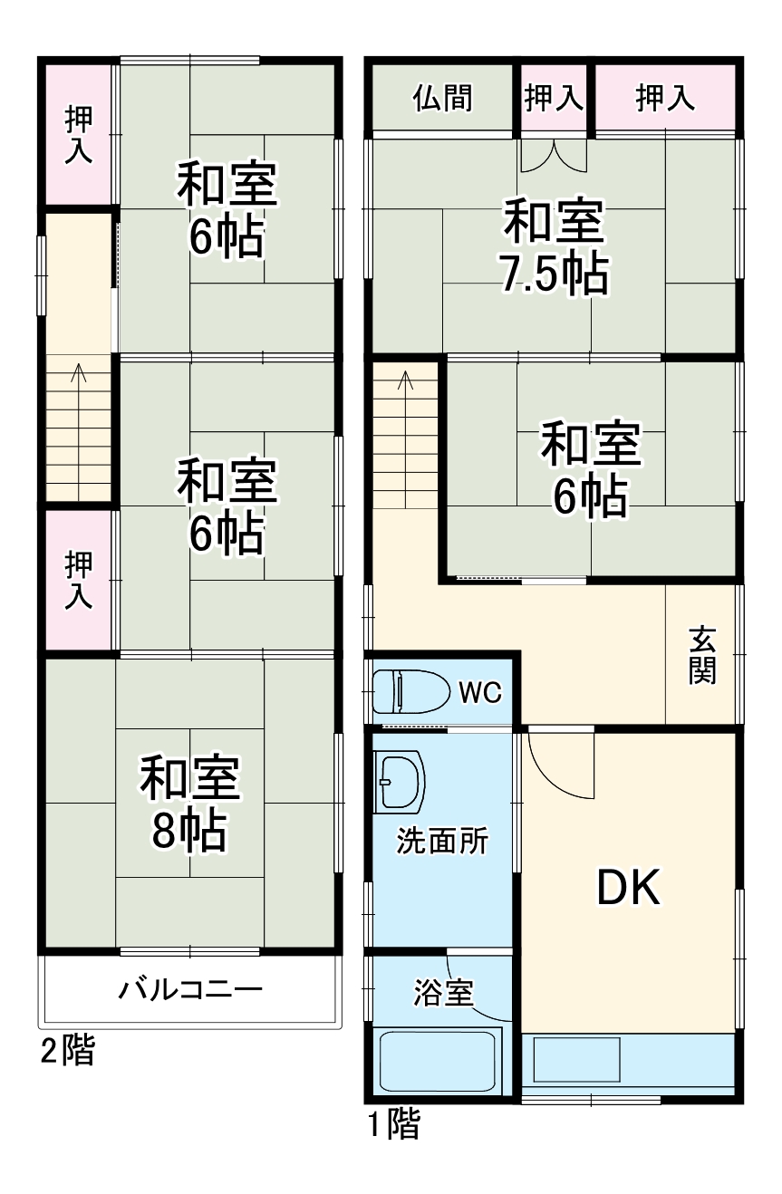 多加木4丁目戸建の間取り