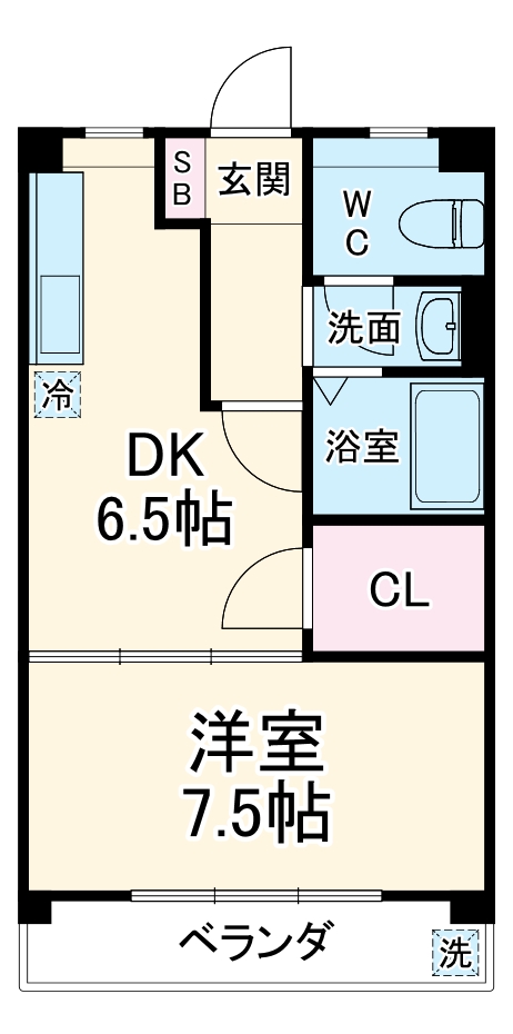 OS・SKYマンション鹿子の間取り