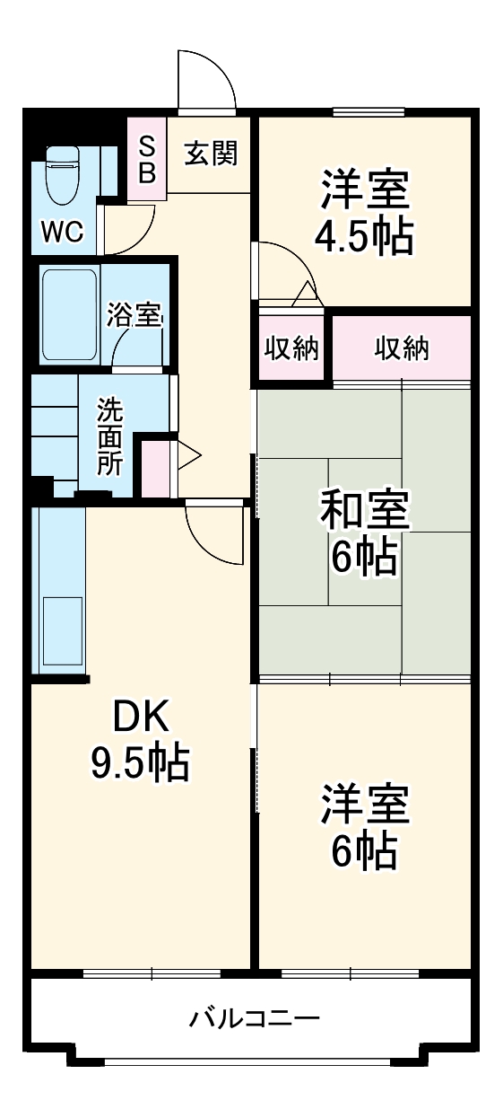 シャロム大和の間取り