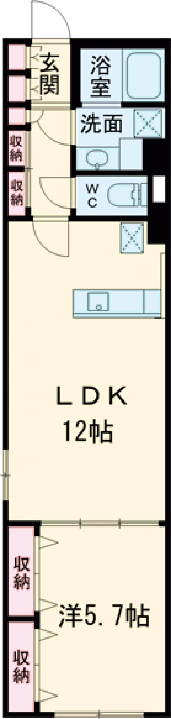 ウェルスクエア武蔵小山Ⅱ・402号室の間取り