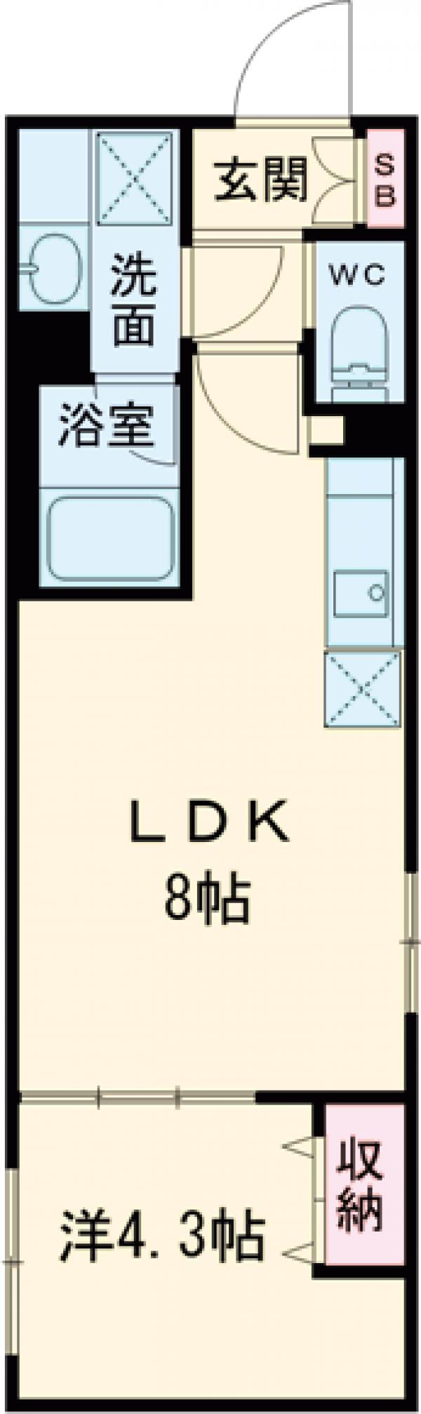 ウェルスクエア武蔵小山Ⅱの間取り