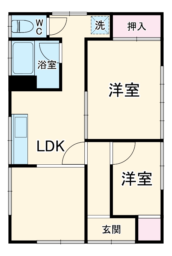 林平野貸家1号の間取り