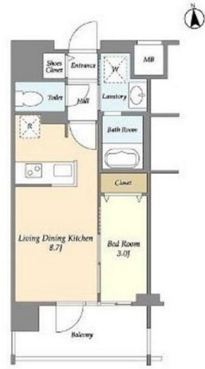 アプリーレ東中野の間取り