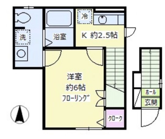 蔵方邸・201号室の間取り