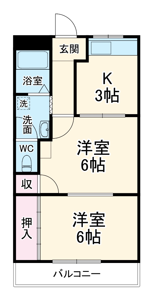 ヴィラ渡辺の間取り