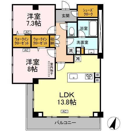 プライムフォレスト百合ケ丘の間取り