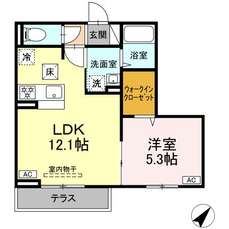 (仮称)D-ROOM和泉4丁目・202号室の間取り