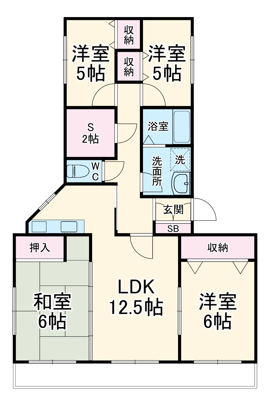 グリーンヒル藤が丘Cの間取り