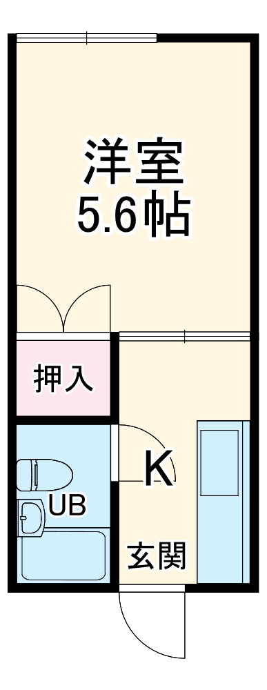 アパートメント林・102号室の間取り