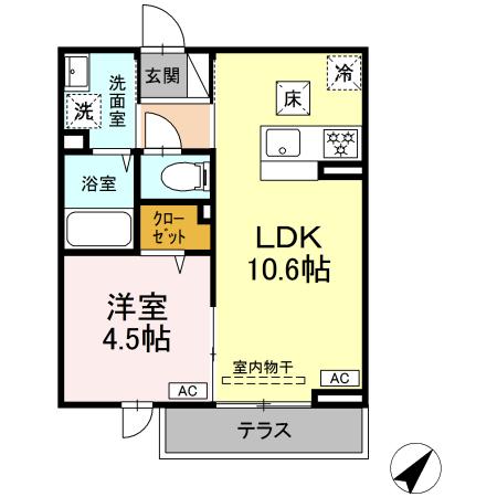 (仮称)D-ROOM和泉4丁目・203号室の間取り